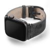 Petrified-AW-ancient-leather-band-with-space-grey-on-left