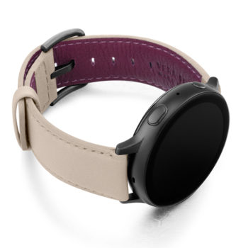 Angel-Whisper-Galaxy-watch-powder-nappa-leather-band-with-case-on-right