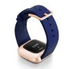 Blue-England-Fitbit-Watch-full-grain-leather-band-with-rose-aluminium-back-case