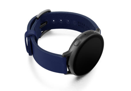 Blue-England-leather-band-with-case-on-right-and-space-grey