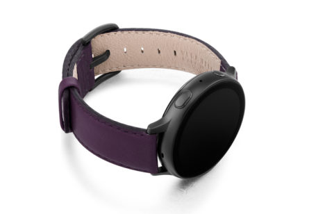 Burgundy-Galaxy-watch-active-nappa-band-with-right-case