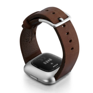 Burnt-Fitbit-Watch-brown-full-grain-leather-band-with-back-case