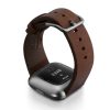 Burnt-Fitbit-Watch-deep-brown-full-grain-leather-band-with-carbon-aluminium-back-case