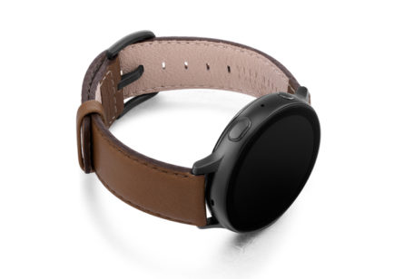 Chestnut-Galaxy-watch-active-brown-nappa-band-with-right-case