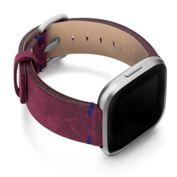 Colonial-Red-Fitbit-nappa-band-with-right-case-cordino-blu