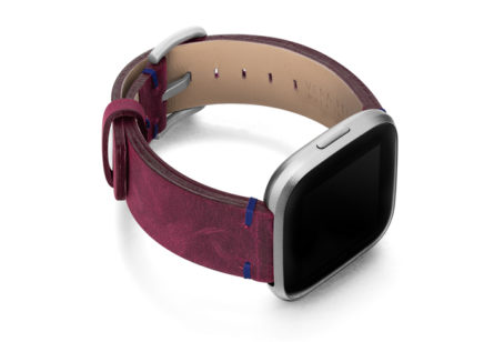 Colonial-Red-Fitbit-nappa-band-with-right-case-cordino-blu
