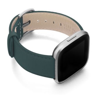 Denim-Fitbit-nappa-leather-band-with-case-on-right