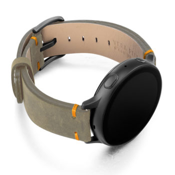 Dried-herb-Galaxy-Watch-calf-Leather-band-with-case-on-right