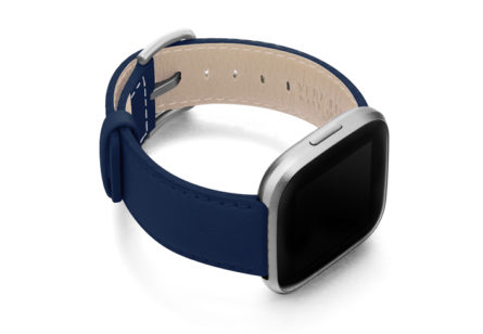 Mediterranean-Blue-Fitbit-nappa-band-with-case-on-right