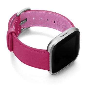 Scarlets-Velvet-Fitbit-nappa-leather-band-with-case-on-right
