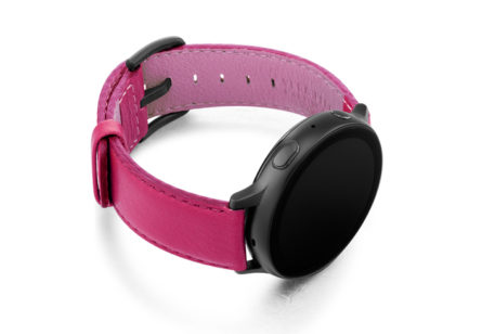 Scartets-Velvet-Galaxy-watch-active-nappa-leather-band-with-case-on-right