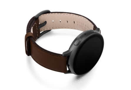 Slate-Brown-Galaxy-watch-active-nappa-band-with-right-case