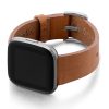 Tawny-Fitbit-Watch-powder-full-grain-Leather-band-with-case-on-left