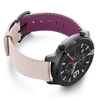 Amazfit-GTR-angel-whisper-nappa-leather-band-with-display-on-right