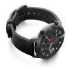 Amazfit-GTR-cassel-clay-leather-band-with-displey-on-right