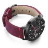 Amazfit-GTR-colonial-red-vintage-leather-band-with-display-on-right