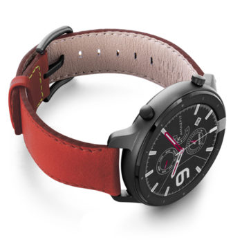 Amazfit-GTR-coral-nappa-leather-band-with-display-on-right