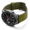 Amazfit-GTR-deep-leaf-clay-leather-band-with-displey-on-left
