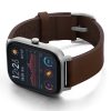 Amazfit-GTS-burnt-brown-clay-leather-band-with-displey-on-left
