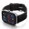 Amazfit-GTS-cassel-clay-leather-band-with-displey-on-left