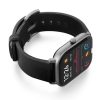 Amazfit-GTS-cassel-clay-leather-band-with-displey-on-right