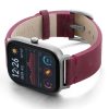 Amazfit-GTS-colonial-red-vintage-leather-band-with-display-on-left
