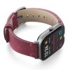 Amazfit-GTS-colonial-red-vintage-leather-band-with-display-on-right