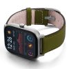 Amazfit-GTS-musk-green-nappa-leather-band-with-display-on-left