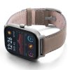 Amazfit-GTS-pottery-grey-nappa-leather-band-with-displey-on-left