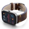 Amazfit-GTS-old-brown-vintage-band-with-display-on-left