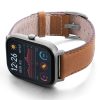 Goldstone-Amazfit-GTs-nappa-leather-band-with-display-on-LEFT
