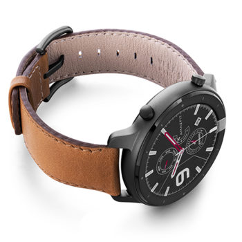 Goldstone-Amazfit-vintage-leather-band-with-display-on-right