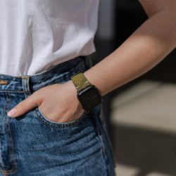 Hope-AW-green-bullet-proof-leather-band-casual-outfit-for-her