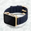 AW-blue-tide-recycled-by-ocean-band-40mm-case-on-leftwith-stainless-gold-adaptors