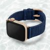 AW-blue-tide-recycled-by-ocean-band-44mm-case-on-left--with-aluminium-gold-adaptors