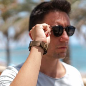 Apple-watch-bronze-tide-band-recycled-ocean-plastic-handling-the-eyewear