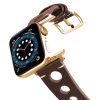 Dark-Brown-AW-urban-leather-band-on-air-stainless-gold-adapters