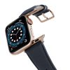 Blue-Cider-Apple-watch-vegan-leather-band-flying-view_alluminium_Gold_Case
