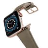 Strudel-Apple-watch-vegan-leather-band-flying-view-aluminum-gold-case
