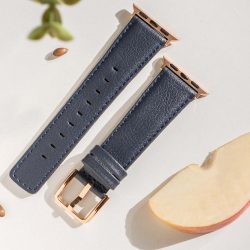 Blue cider apple watch vegan band still life