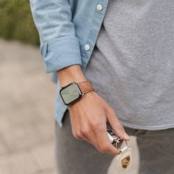 Recycled-Toffee-cotton-apple-watch-band-for-him-lifestyle-mood