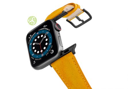 Recycled_golden_apple-watch-band-flying-mode