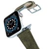 RECYCLED-GREEN-COTTON-apple-watch-band-aluminium-SILVER-flying-mode
