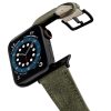Recycled-green-cotton-apple-watch-band-stainless-black-case-flying-mode