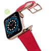RECYCLED-RED-COTTON-apple-watch-band-aluminium-gold-flying-mode